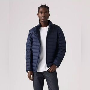 NWT Levi’s Men’s Devin Down Packable Puffer Jacket in Bungee Cord Brown Size M